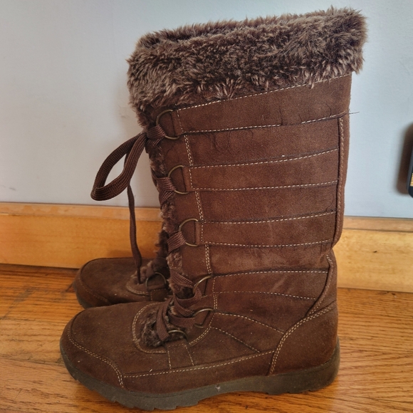 Route 66 Shoes - Route 66 Brown Fur-Lined Boots
